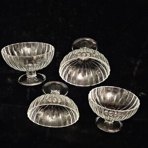 Crystal Clear Glass Dessert Bowl Set